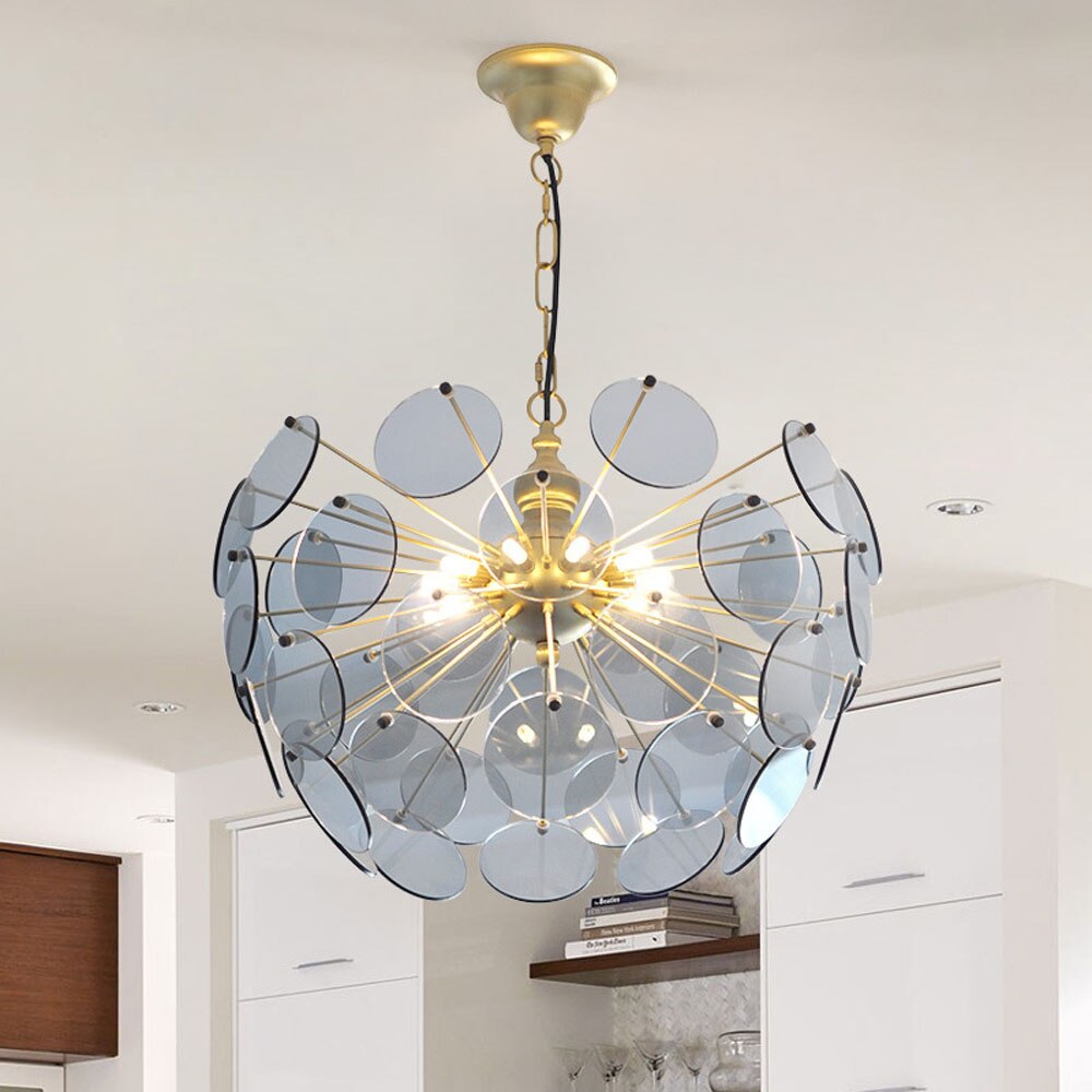 Glass seed chandelier