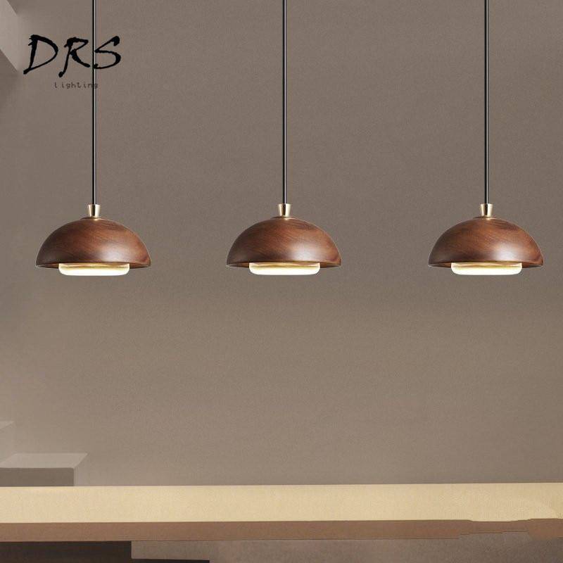 Wood Half-Dome Pendant Light, view 3