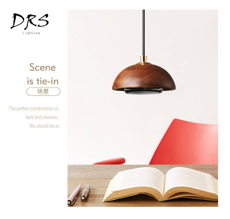 Wood Half-Dome Pendant Light, view 4