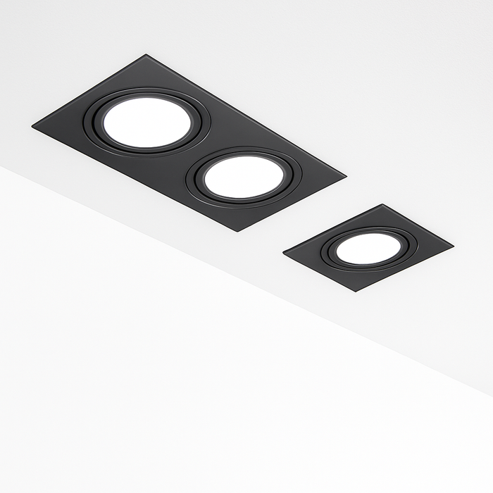 Double recessed COB spotlight