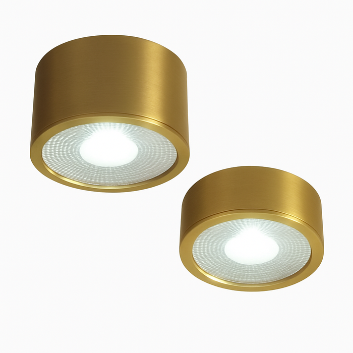 Gold cylinder LED spotlight