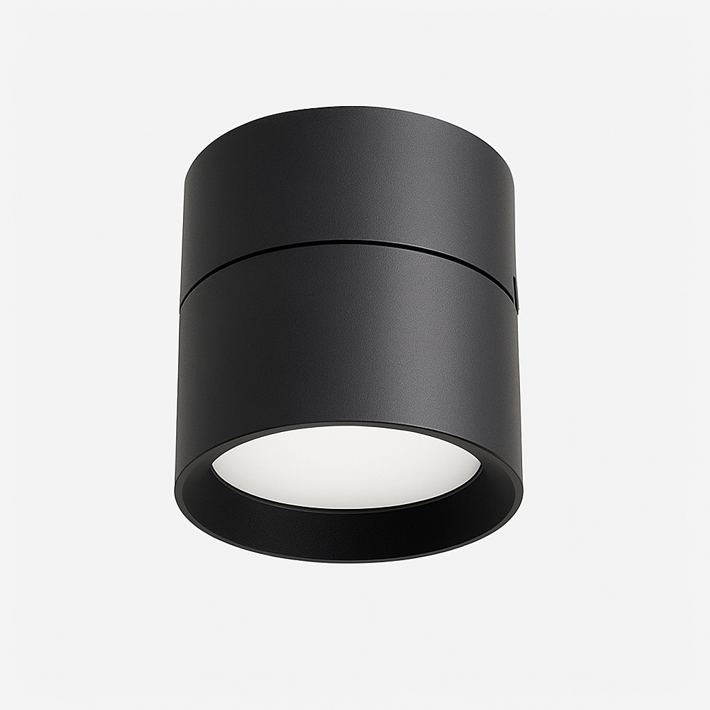 Foldable round LED spotlight