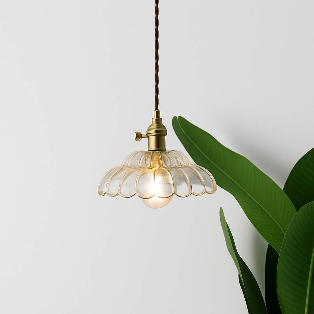Retro glass pendant
