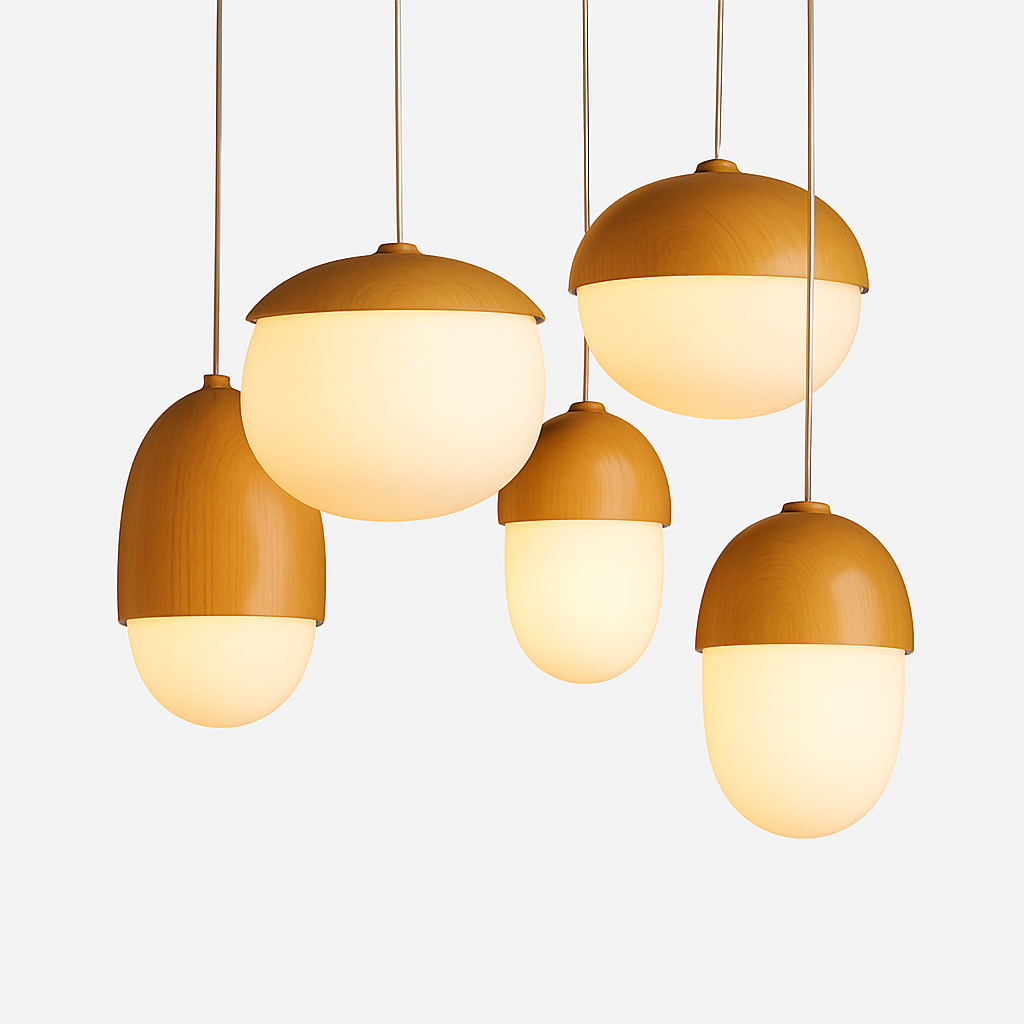 Wood pendant light