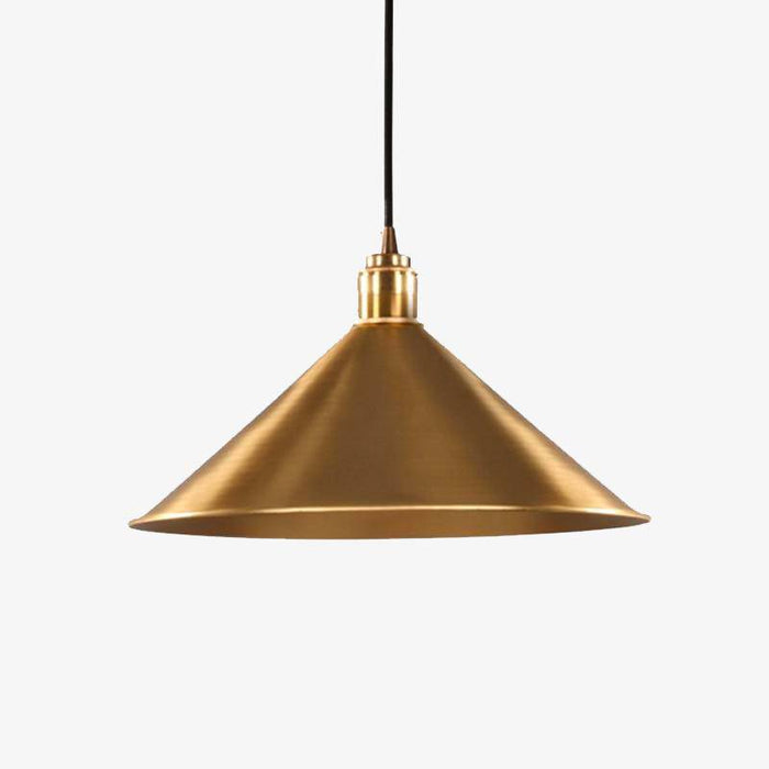 Retro gold cone LED pendant light