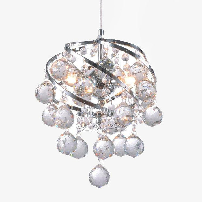 Modern crystal ball pendant light