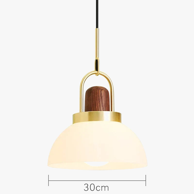 Modern Wood and Glass Pendant, view 6
