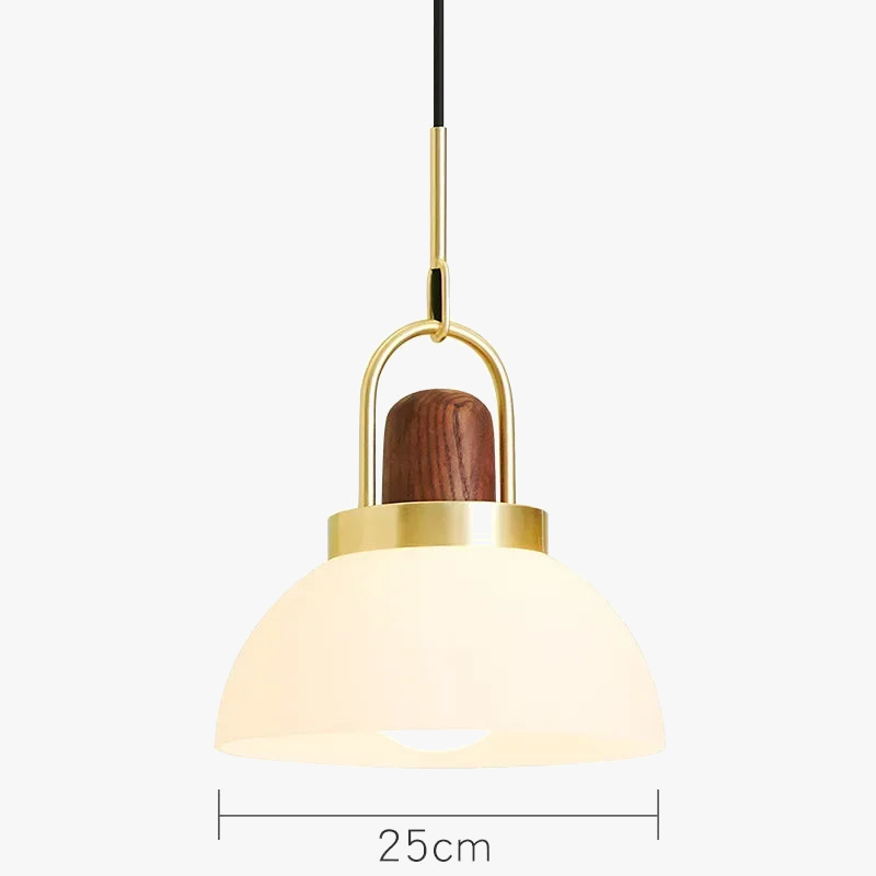 Modern Wood and Glass Pendant, view 7