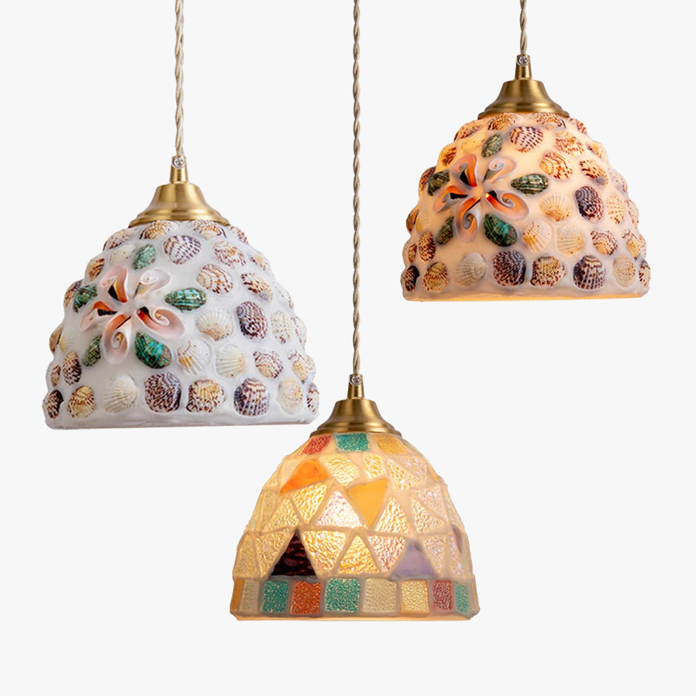 Seashell pendant light
