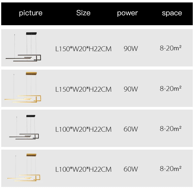 Rectangular Dimmable LED Pendant, view 6